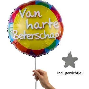 Van harte beterschap ballon voor 16,95