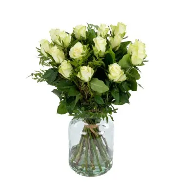 Boeket witte rozen voor 38,95