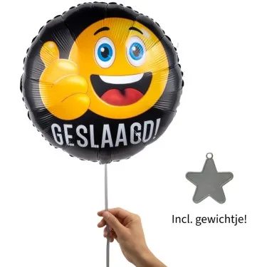 Geslaagd, thumbs up ballon voor 16,95