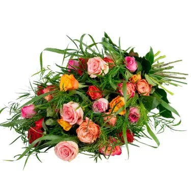 Rouwboeket rozen (liggend) voor 59,50